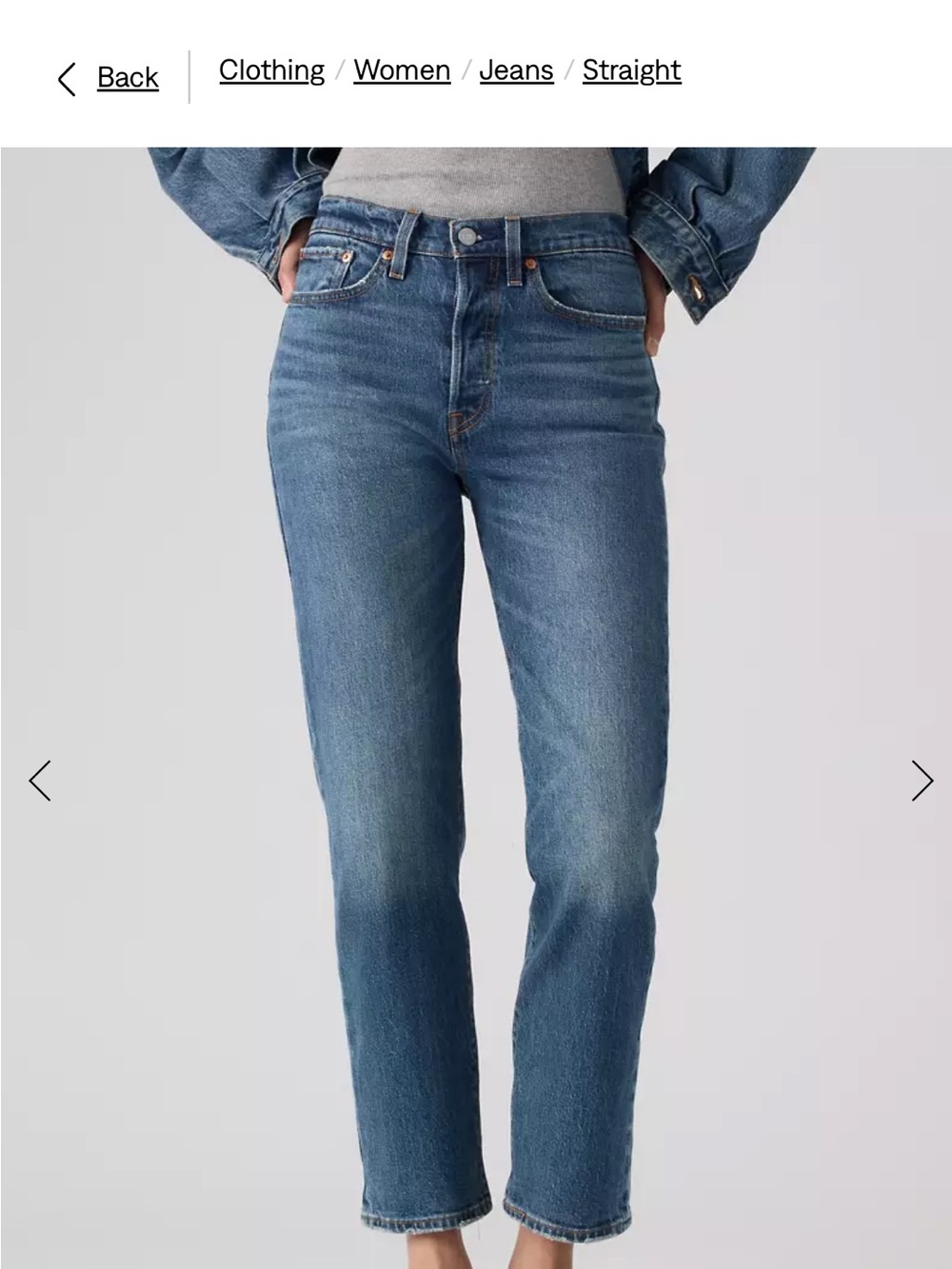 Levi's Wedgie Straight Ankle Jean Light Blue